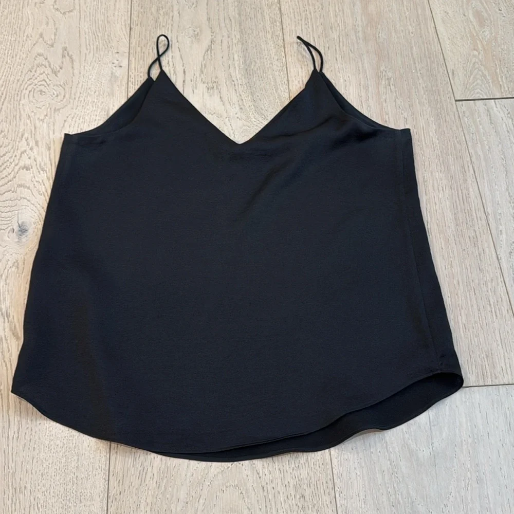 Express Double-V Tank Top w/ Double Layer in Black Size Medium - Picture 3 of 8